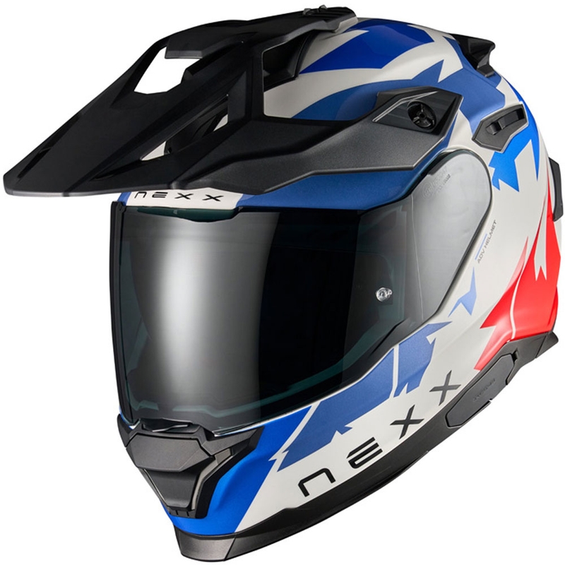 Enduro motociklininko šalmas NEXX Y.TRAVL Primal blue-red