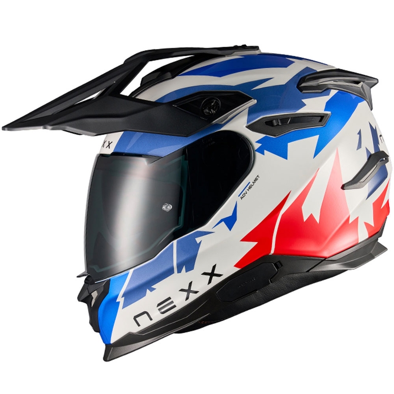 Enduro motociklininko šalmas NEXX Y.TRAVL Primal blue-red