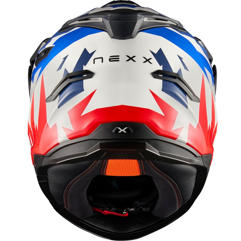 Enduro motociklininko šalmas NEXX Y.TRAVL Primal blue-red
