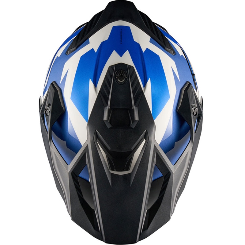 Enduro motociklininko šalmas NEXX Y.TRAVL Primal blue-red
