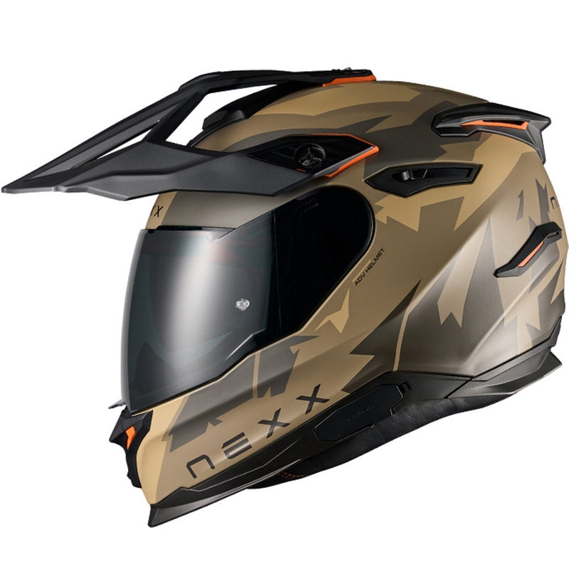 Enduro motociklininko šalmas NEXX Y.TRAVL Primal matinis smėlio pilkos spalvos