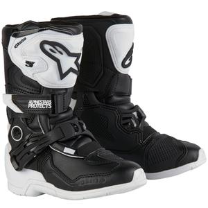 "Alpinestars Tech 3S Kids" juodai balti motociklininko batai