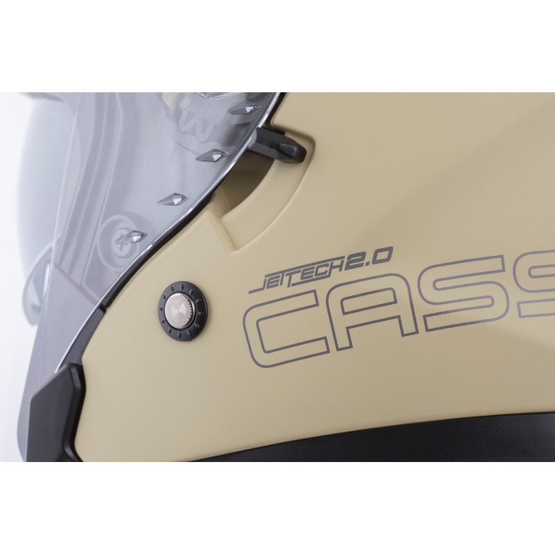 "Cassida Jet Tech 2.0 RoTo" atviras motociklininko šalmas matinis smėlio-juodai pilkas