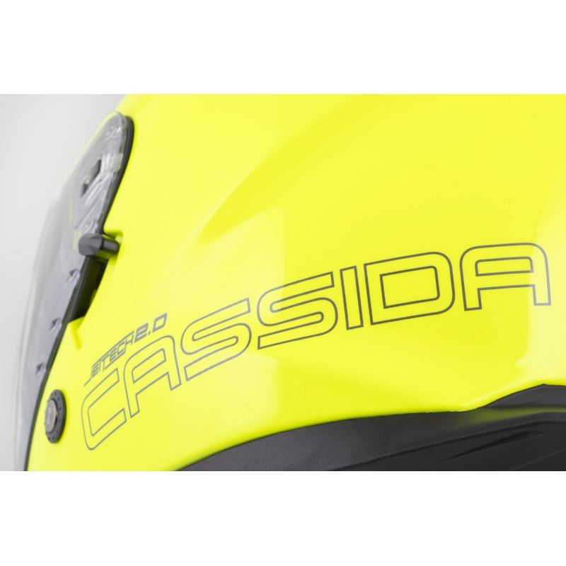 Cassida Jet Tech 2.0 RoTo fluo geltona-juoda-pilka atviras motociklininko šalmas
