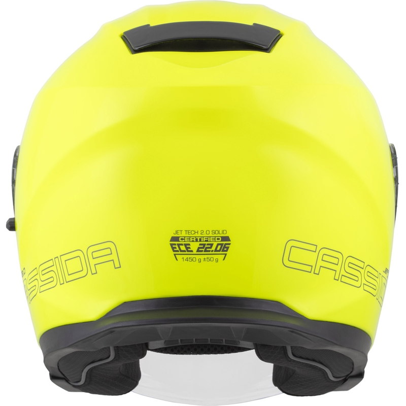 Cassida Jet Tech 2.0 RoTo fluo geltona-juoda-pilka atviras motociklininko šalmas