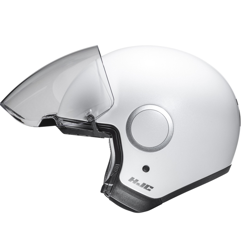Atviras motociklininko šalmas HJC RPHA 40 Solid pearl white