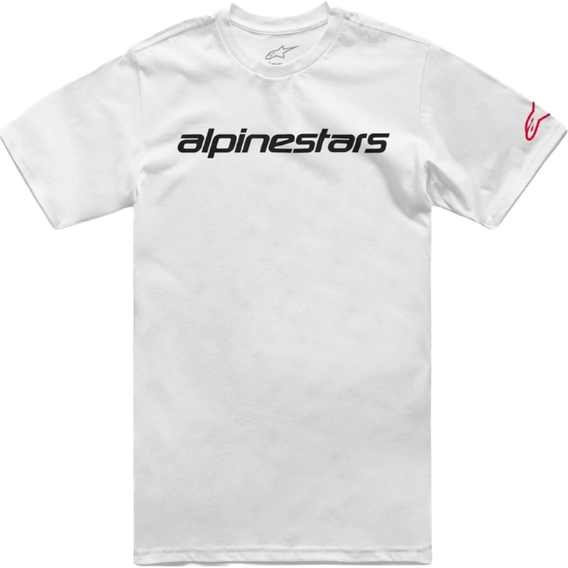 Marškinėliai Alpinestars Linear Wordmark 2.0 CSF balta-raudona-juoda