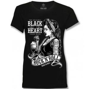 Moteriški juodi marškinėliai Heart Pin Up Shake Black