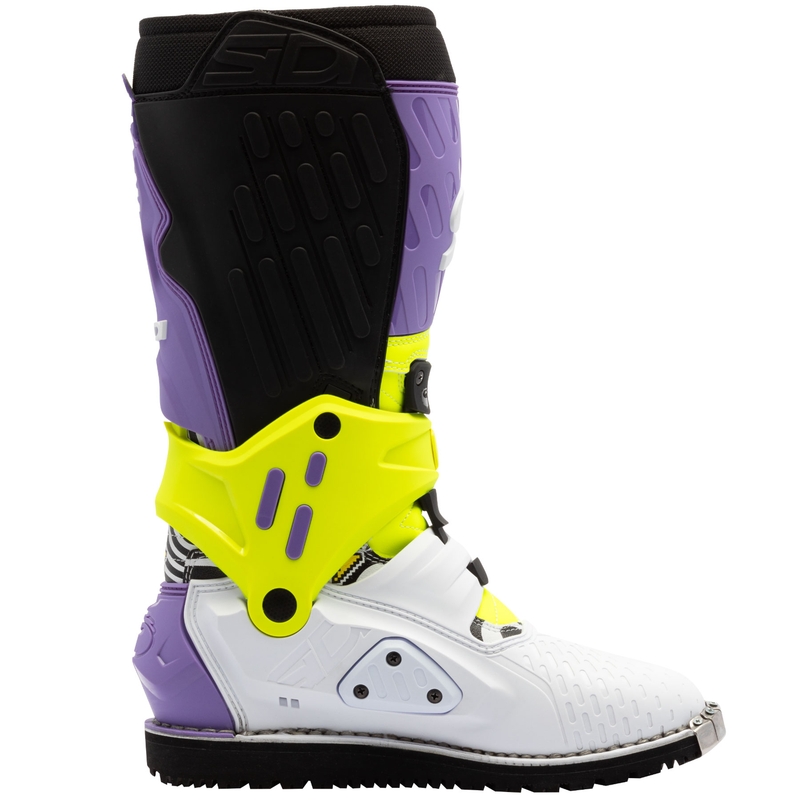 Motociklininko batai SiDi Crossair HD End BB002 violetinė-geltona-balta