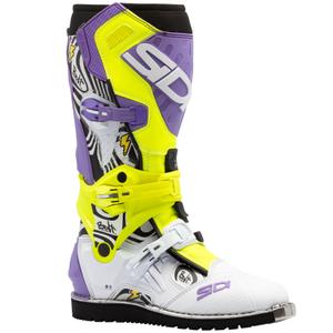Motociklininko batai SiDi Crossair HD End BB002 violetinė-geltona-balta