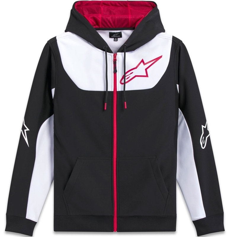 Alpinestars Sessions 3 Hoodie juoda, balta ir raudona