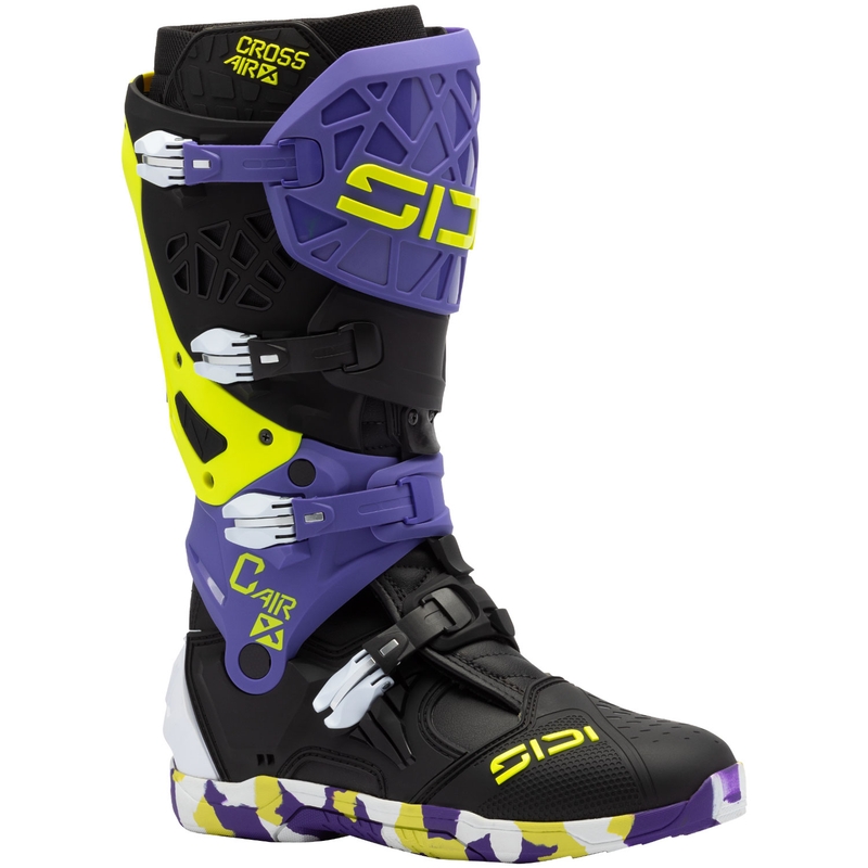 "SiDi Crossair X" motociklininko batai juodos ir violetinės spalvos