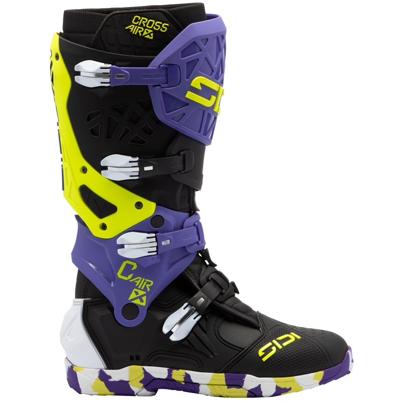 "SiDi Crossair X" motociklininko batai juodos ir violetinės spalvos