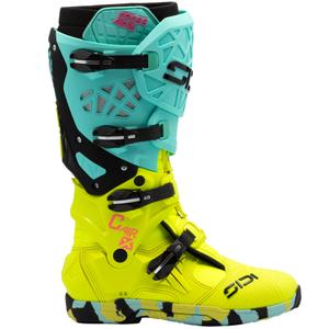 SiDi Crossair X mint-fluo geltonos spalvos motociklininko batai