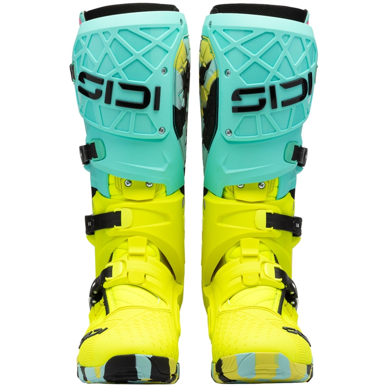 SiDi Crossair X mint-fluo geltonos spalvos motociklininko batai