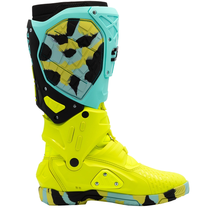 SiDi Crossair X mint-fluo geltonos spalvos motociklininko batai