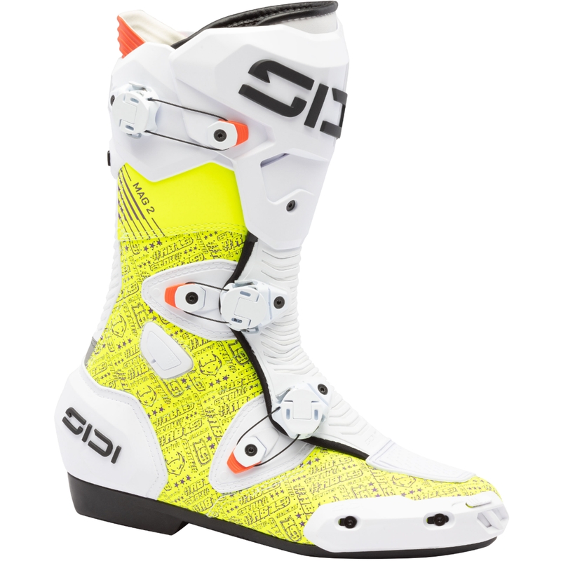 Motociklininko batai SiDi MAG 2 Air BTA001 baltai geltoni