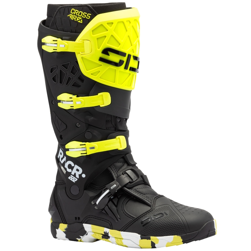Motociklininko batai SiDi Crossair X RACR002 fluo yellow-black