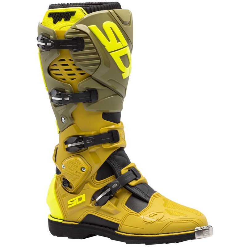 SiDi Crossfire 3 motociklininko batai alyvuogių žalia-fluo geltona