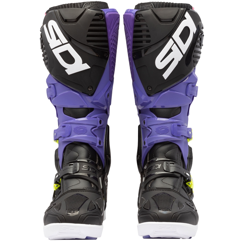 Motociklininko batai SiDi Crossfire 3 SRS violetinė-juoda-fluo geltona