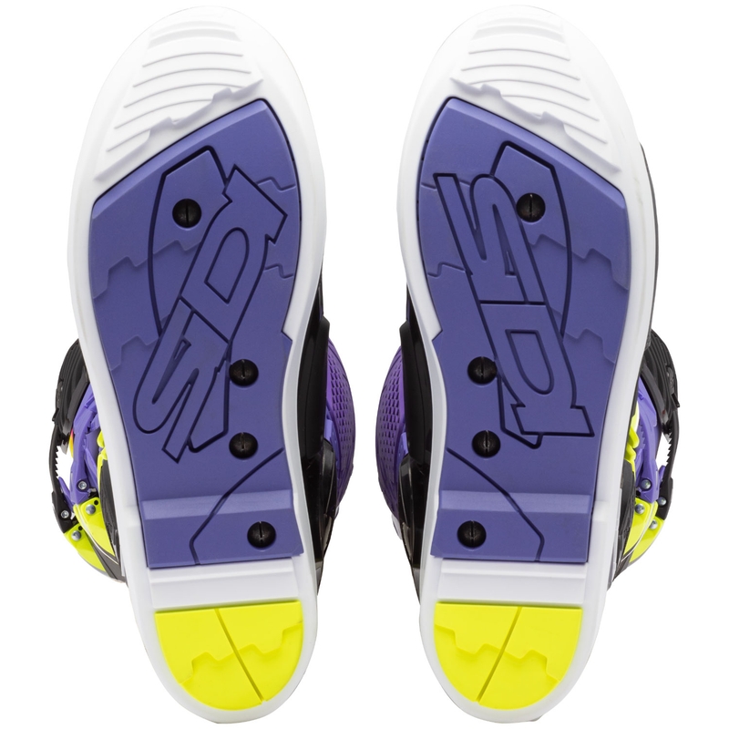 Motociklininko batai SiDi Crossfire 3 SRS violetinė-juoda-fluo geltona