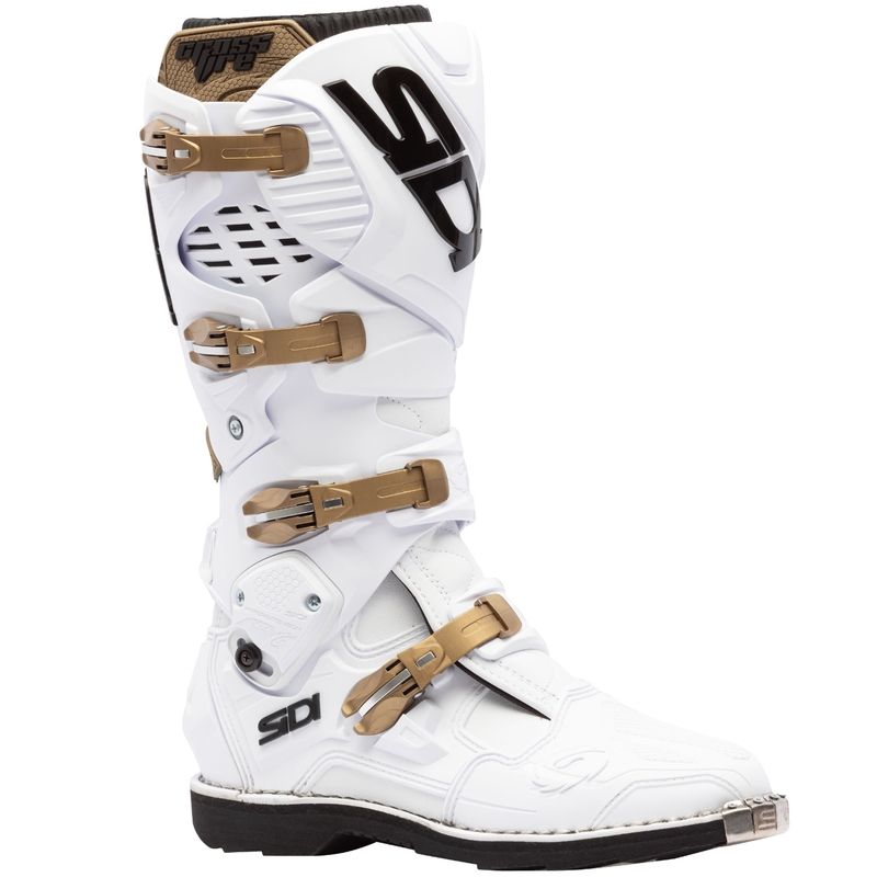 SiDi Crossfire 3 motociklininko batai baltai bronziniai