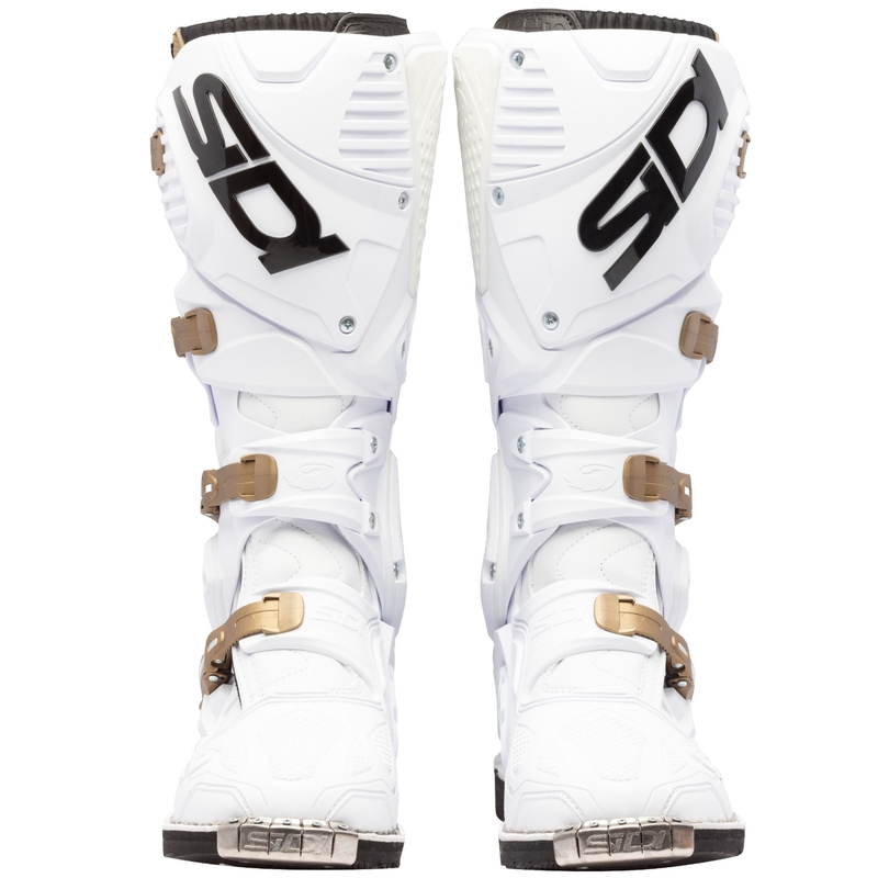 SiDi Crossfire 3 motociklininko batai baltai bronziniai