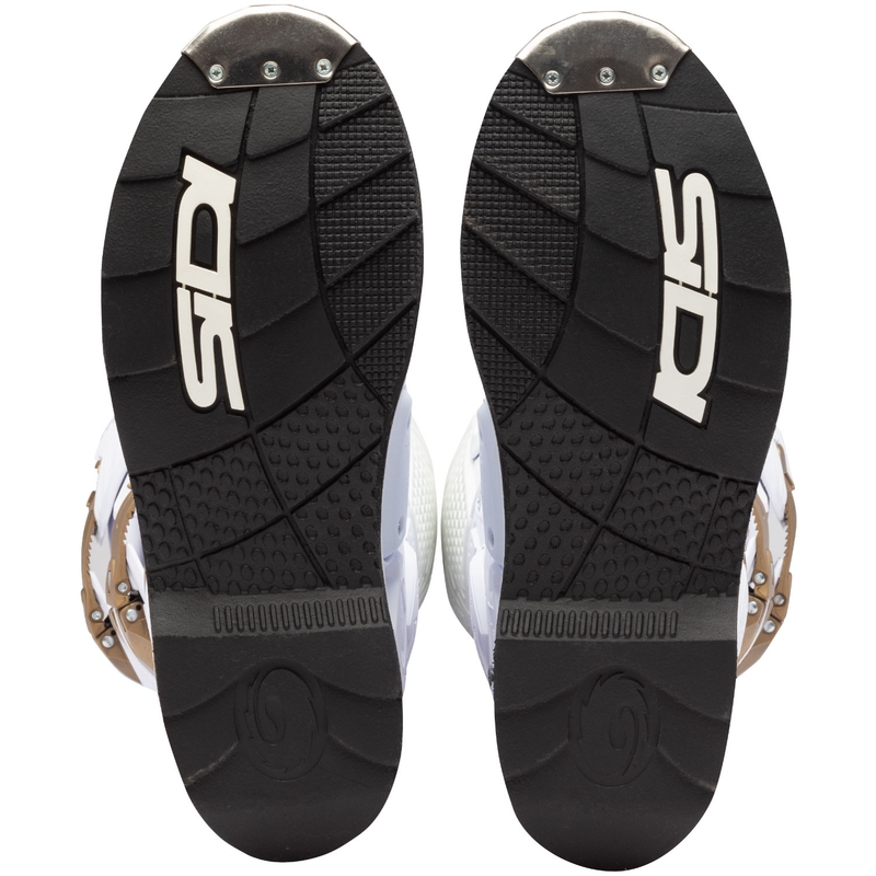 SiDi Crossfire 3 motociklininko batai baltai bronziniai