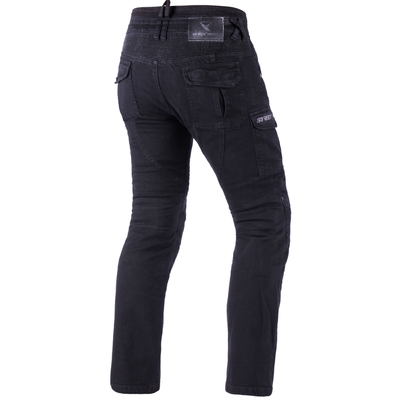 Apkarpyti motociklininko džinsai Street Racer Cargo CE Black
