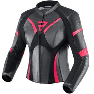 Moteriška motociklininko striukė Rebelhorn Rebel Black-Fluo Pink