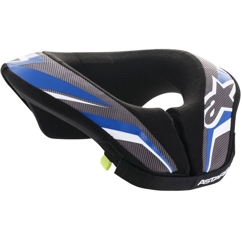 Alpinestars Sequence jaunimo kaklo apsauga juoda, balta ir mėlyna