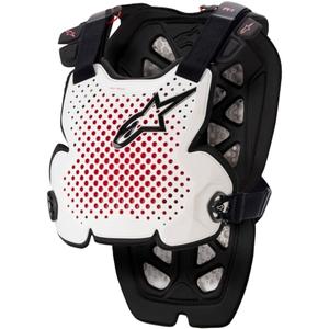 Alpinestars A-1 PRO balta-juoda-raudona krūtinės apsauga
