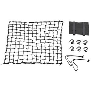 Lankstus bagažo tinklas motociklui su plastikiniais kabliukais Daytona 60 x 60 cm juodas