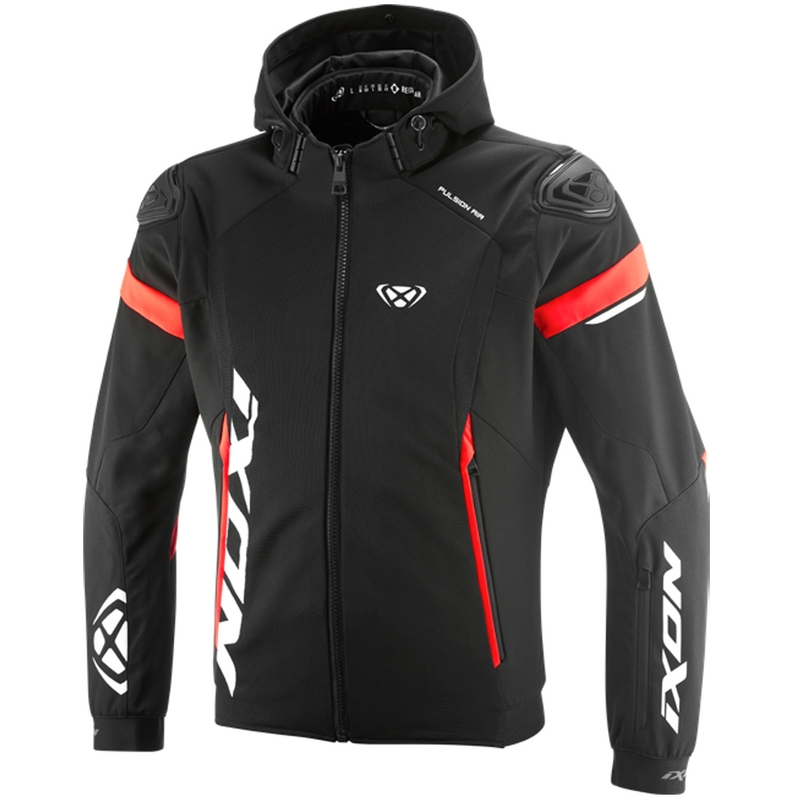 IXON Pulsion Air motociklo striukė juoda-balta-raudona