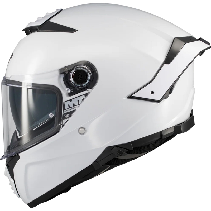 Uždaras motociklo šalmas MT Thunder 4 SV Pure A0 baltas