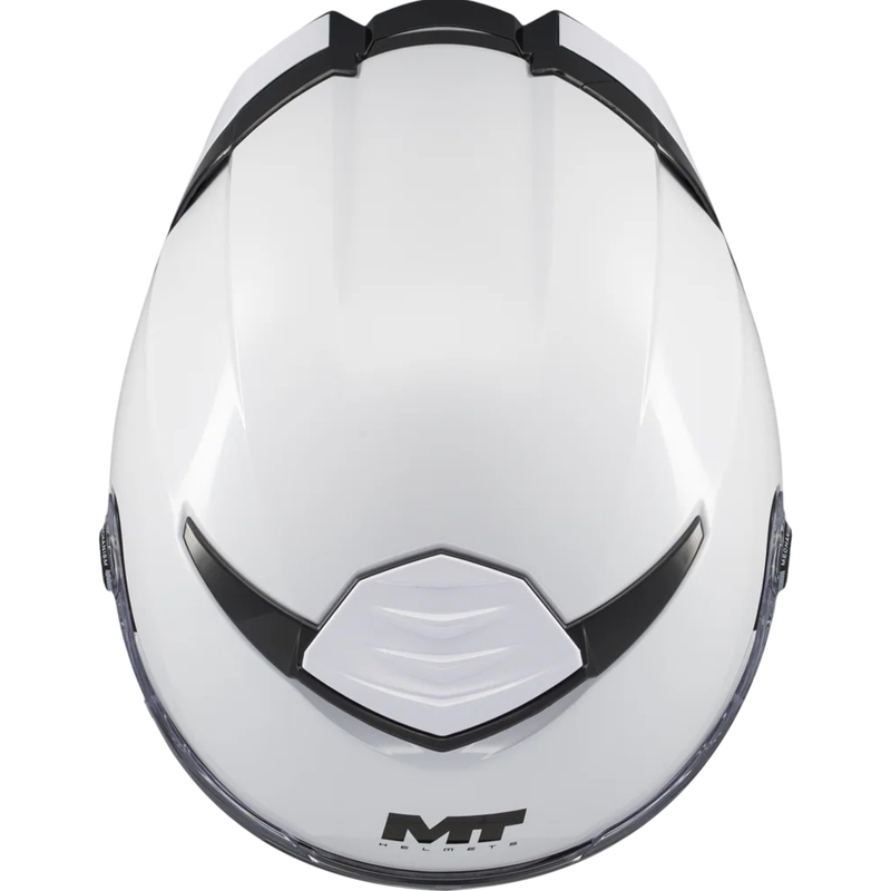 Uždaras motociklo šalmas MT Thunder 4 SV Pure A0 baltas