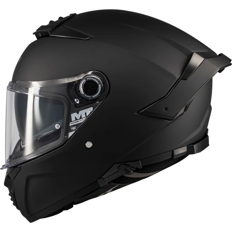 Uždaras motociklo šalmas MT Thunder 4 SV Pure A1 matinė juoda