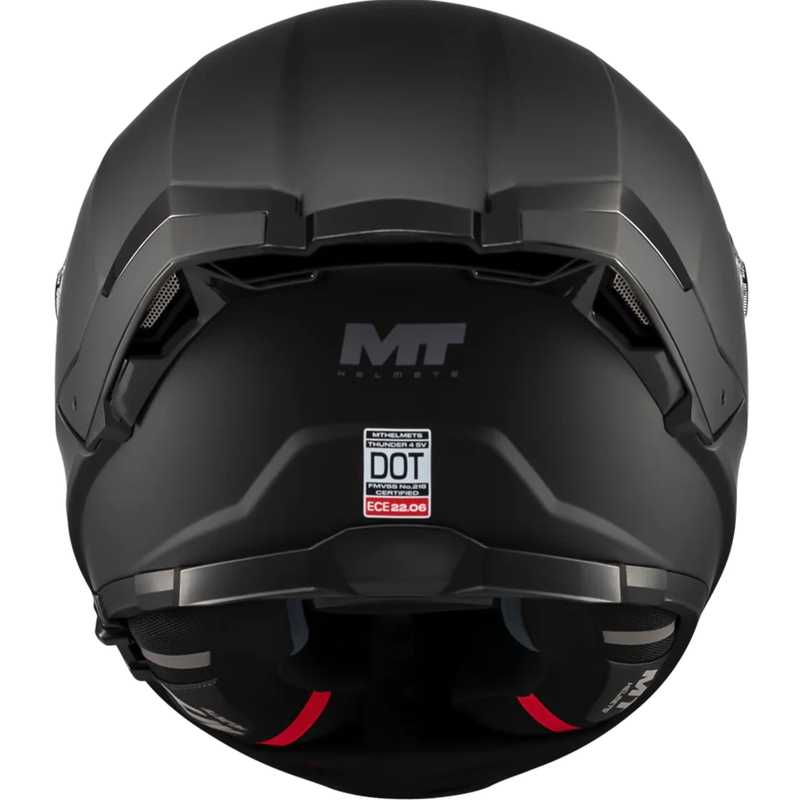 Uždaras motociklo šalmas MT Thunder 4 SV Pure A1 matinė juoda