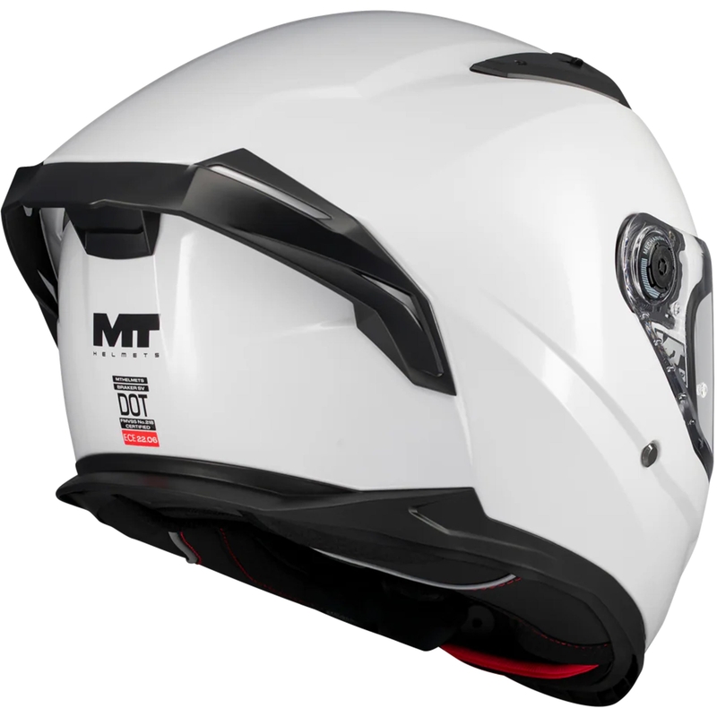 Viso veido motociklo šalmas MT Braker SV Pure A0 baltas
