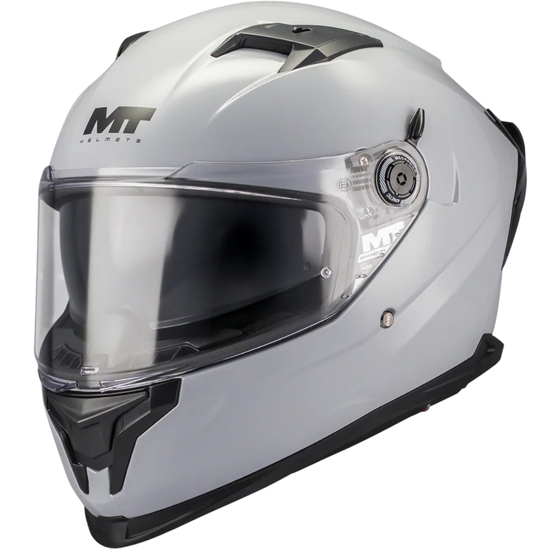 Pilnas motociklo šalmas MT Braker SV Pure A12 pilkas