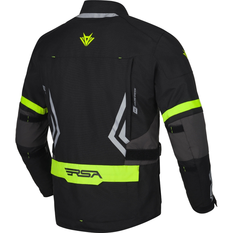 Motociklininko striukė RSA Storm black-grey-fluo yellow