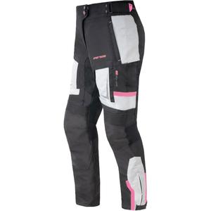 Moteriškos motociklininko kelnės Street Racer Hilax Black-Grey-Pink