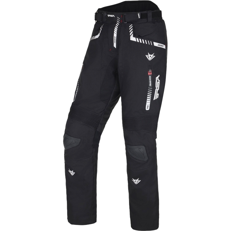 RSA Rider motociklininko kelnės juodai baltos spalvos