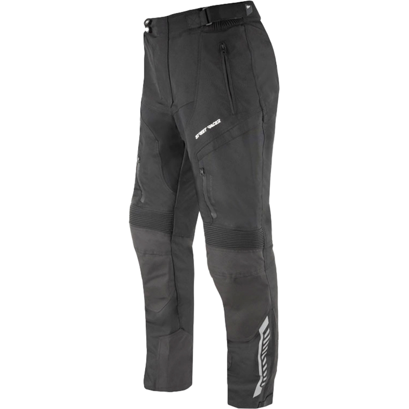 Street Racer Vix sutrumpintos motociklininko kelnės Black