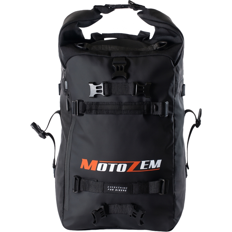 Vandeniui atsparus motociklo krepšys „MotoZem DryBag“, juodas, 27,5 l