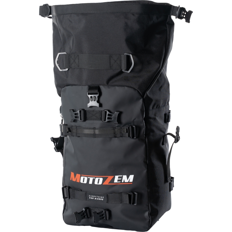 Vandeniui atsparus motociklo krepšys „MotoZem DryBag“, juodas, 27,5 l
