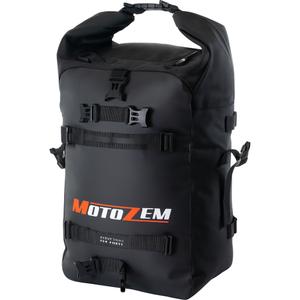 Vandeniui atsparus motociklo krepšys „MotoZem DryBag“, juodas, 27,5 l
