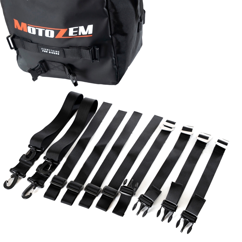 Vandeniui atsparus motociklo krepšys „MotoZem DryBag“, juodas, 27,5 l
