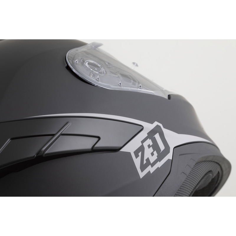 Uždaras motociklo šalmas ZED K40 matinės juodos-tamsiai pilkos spalvos