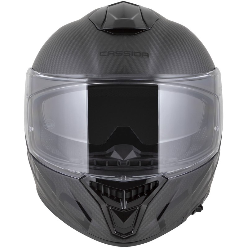 Cassida Integral GTS 2.1 Plus Carbon motociklo šalmas, matinės anglies spalvos, juodas ir baltas